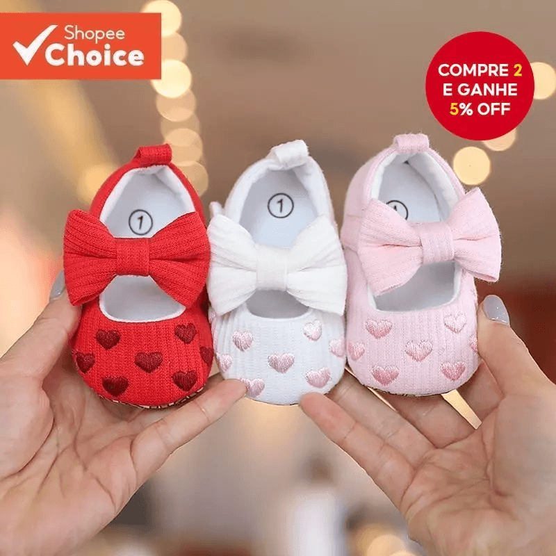 Adoráveis Sapatos De Bebê Com Laço Macio Para Meninas – Calçados Antiderrapantes Atividades Ao Ar Livre De 0 A 18 Meses